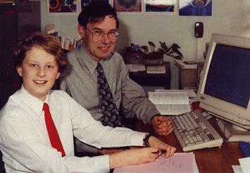Matthew Trout with Dr Peter Giblin.